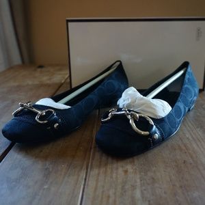 Coach Bliss Black Flats